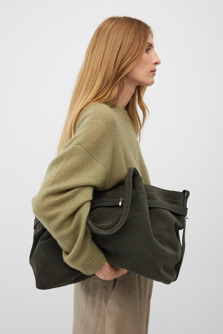 Velká shopper taška ze semišové kůže - Patrizia Aryton