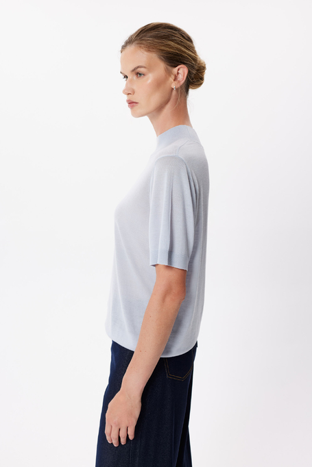 Blankytná halenka z merino vlny Blankytná halenka z merino vlny