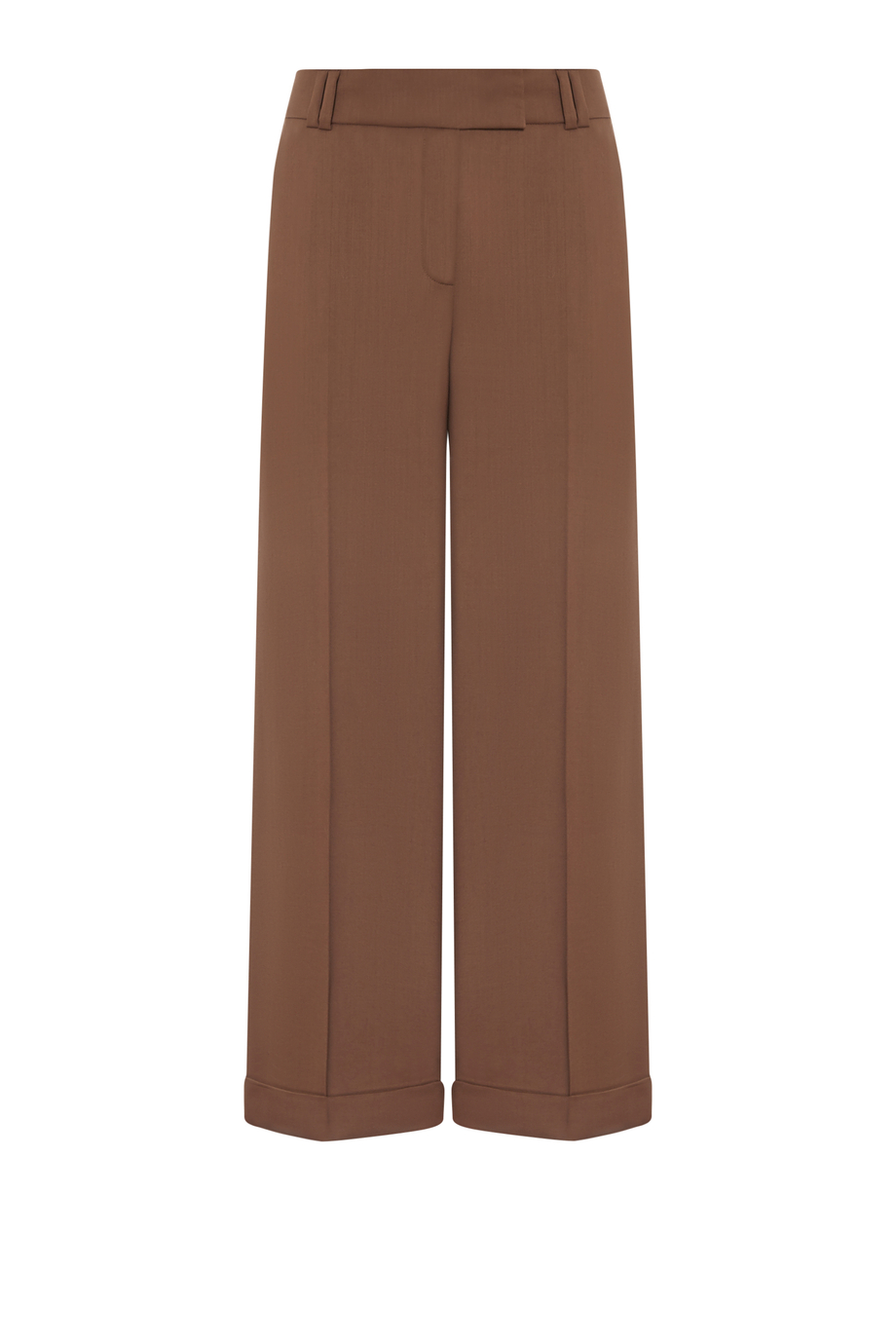 Hnědé culottes kalhoty z panenské vlny Hnědé culottes kalhoty z panenské vlny