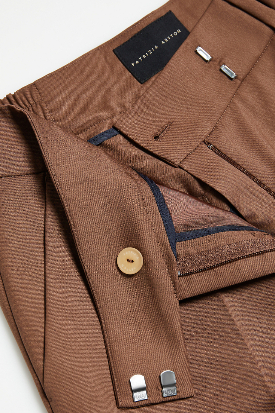 Hnědé culottes kalhoty z panenské vlny Hnědé culottes kalhoty z panenské vlny